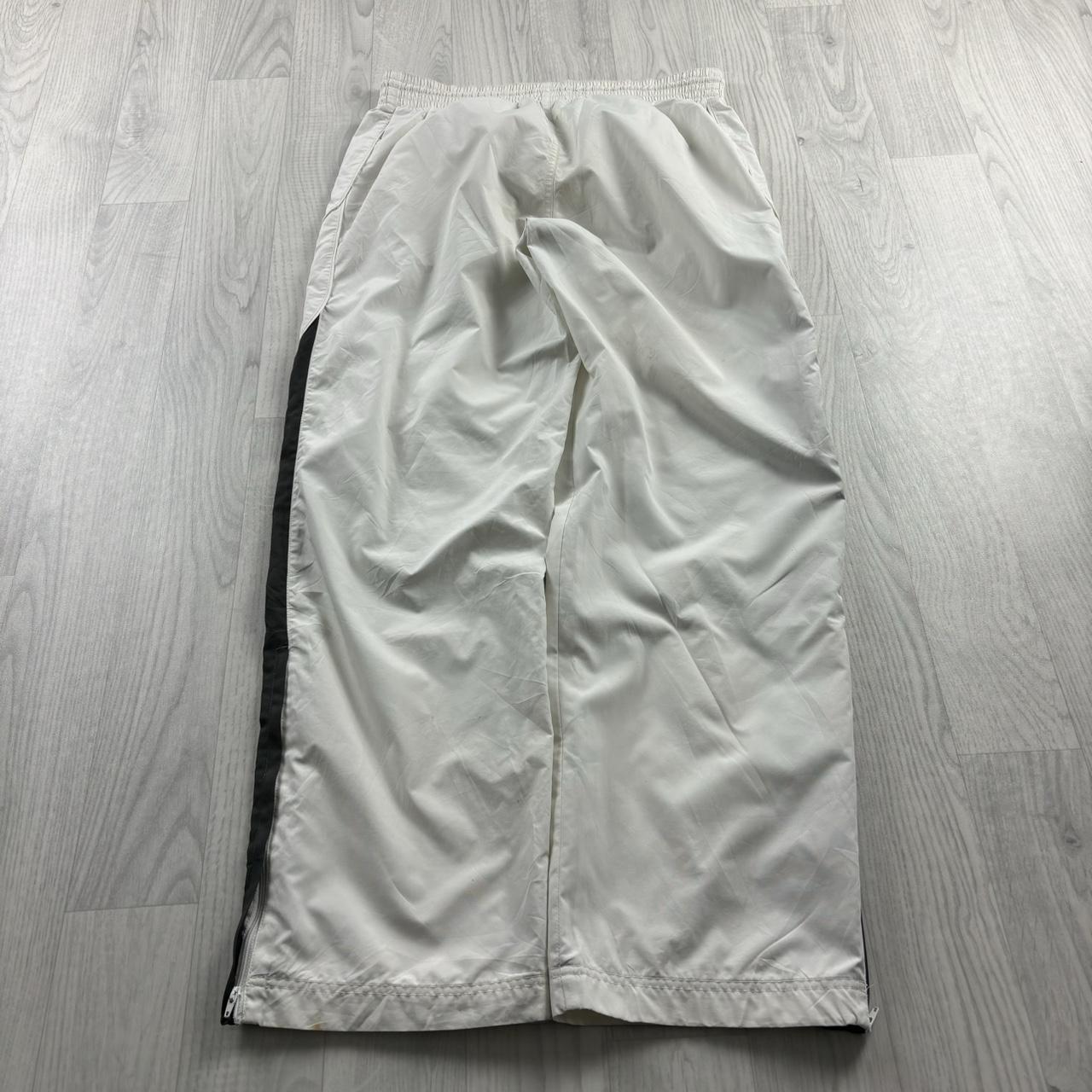 VINTAGE Y2K NIKE WIDE LEG BAGGY TRACKSUIT BOTTOMS WHITE