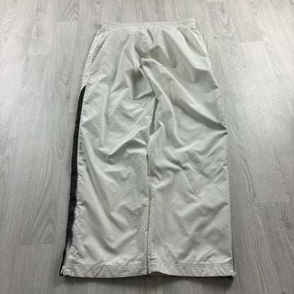 VINTAGE Y2K NIKE WIDE LEG BAGGY TRACKSUIT BOTTOMS WHITE