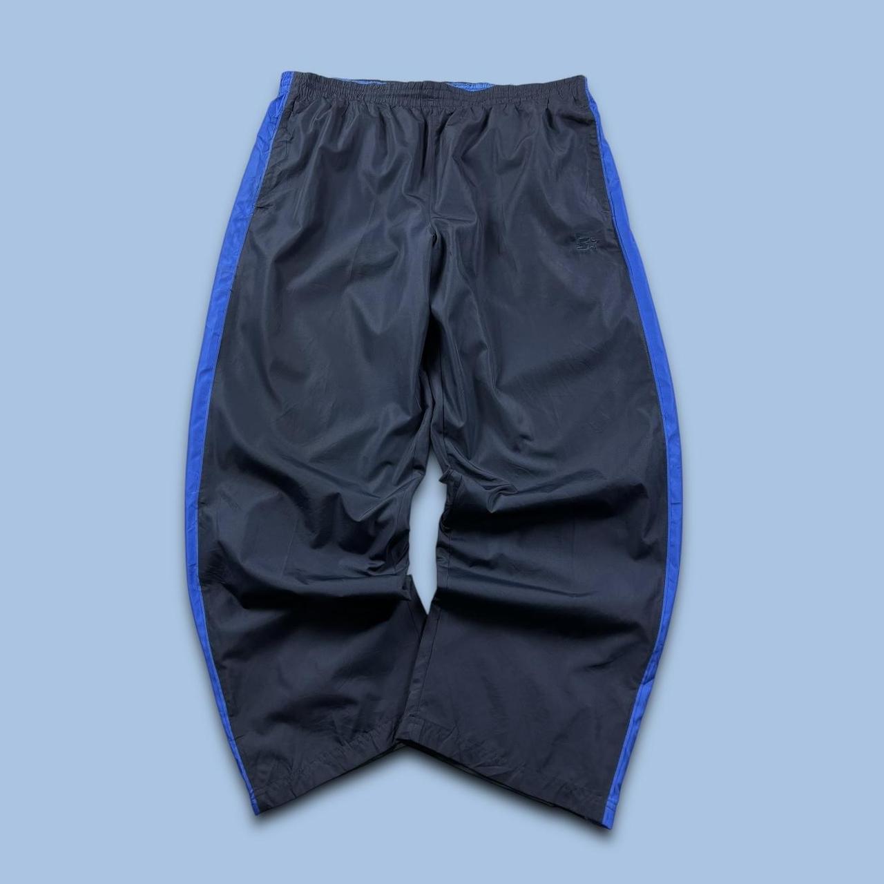 VINTAGE Y2K STARTER BAGGY TRACKSUIT BOTTOMS NAVY