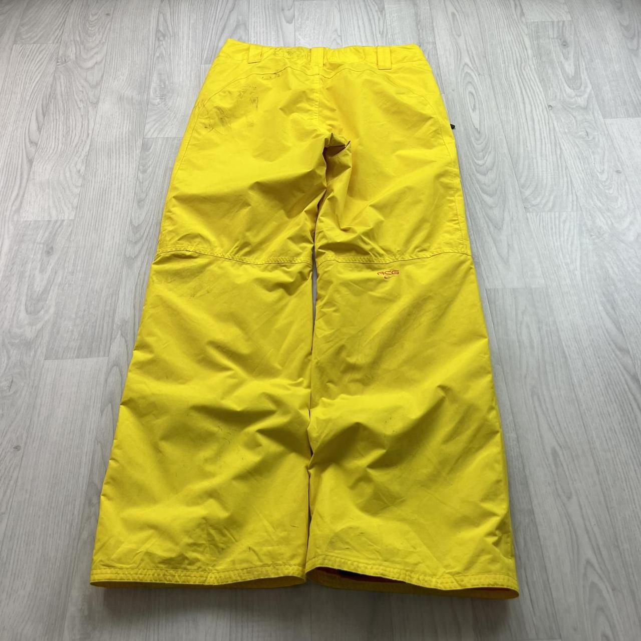 VINTAGE Y2K NIKE ACG BAGGY SKI PANTS SALOPETTES YELLOW