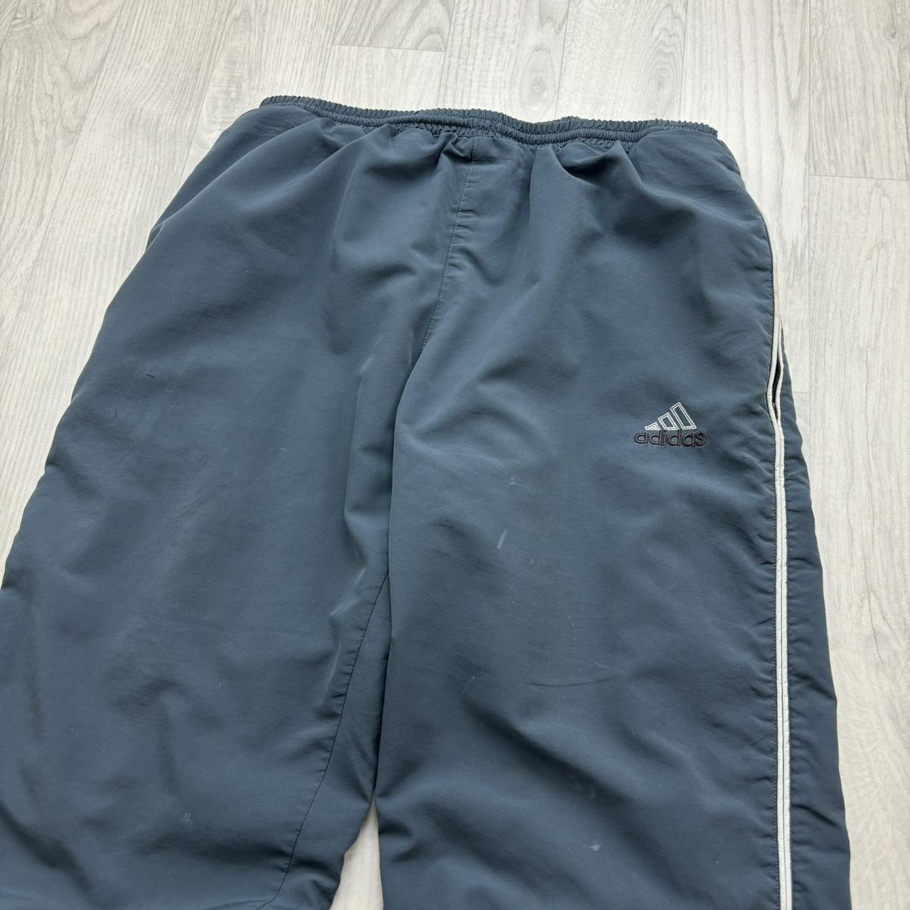 VINTAGE Y2K ADIDAS BAGGY TRACKSUIT BOTTOMS BLUE TEAL