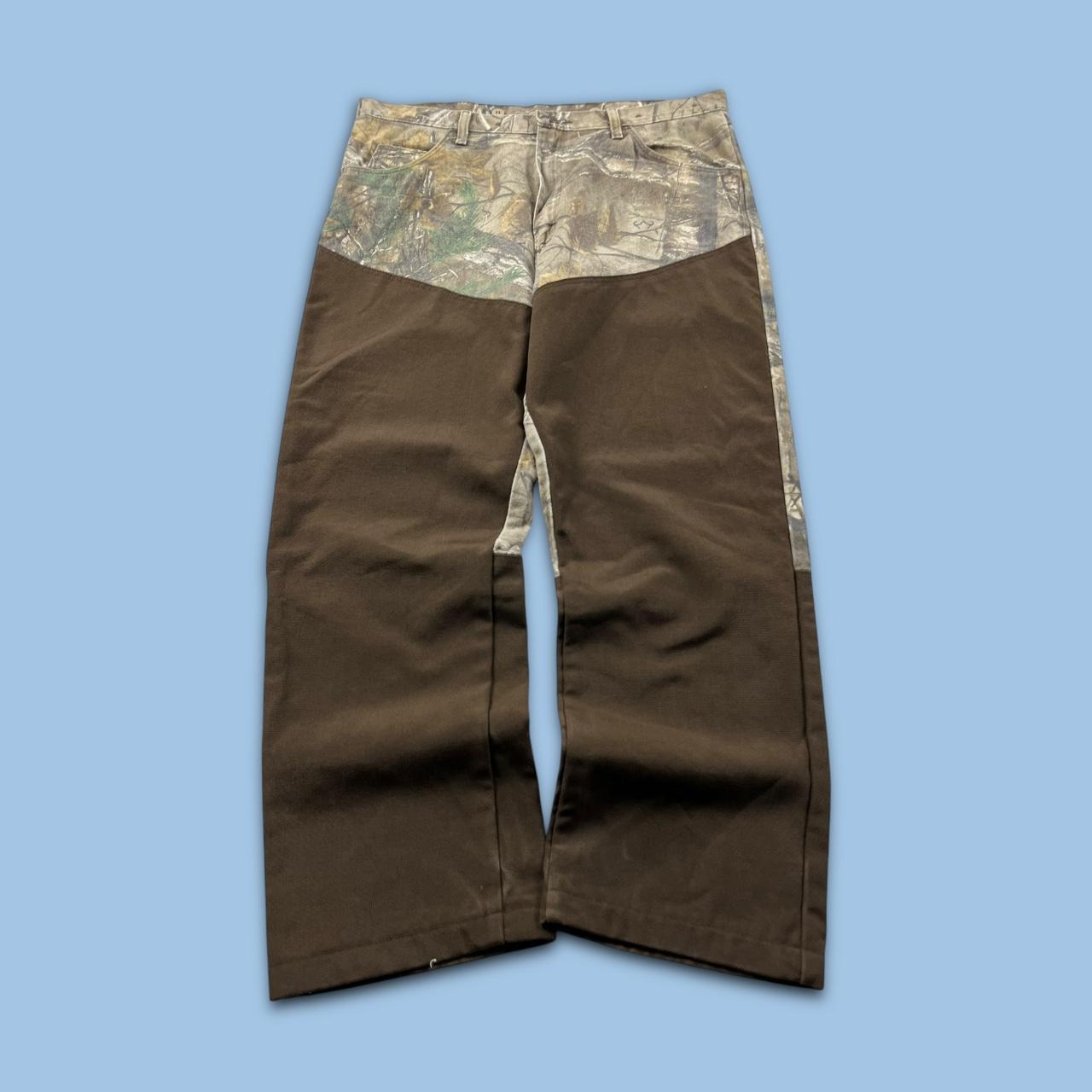VINTAGE REALTREE WRANGLER BAGGY CAMO CARGO PANTS BROWN