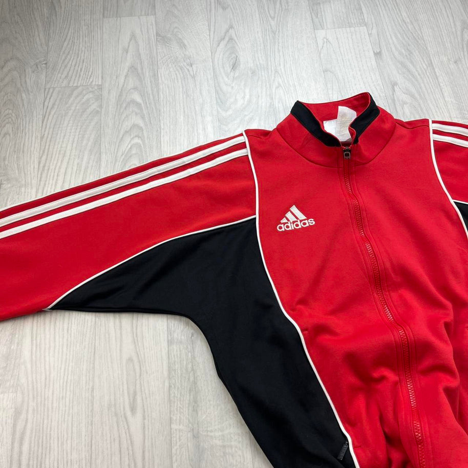 VINTAGE 90s ADIDAS TRACK JACKET RED