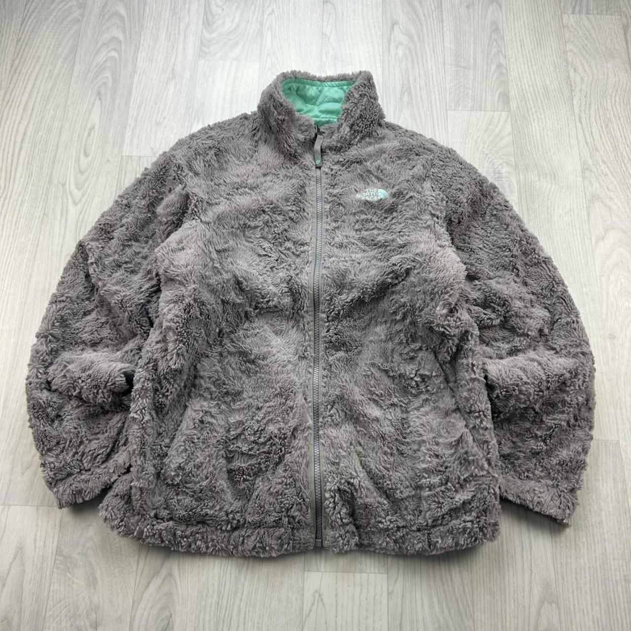 VINTAGE Y2K THE NORTH FACE REVERSIBLE FLEECE JACKET GREY / GREEN