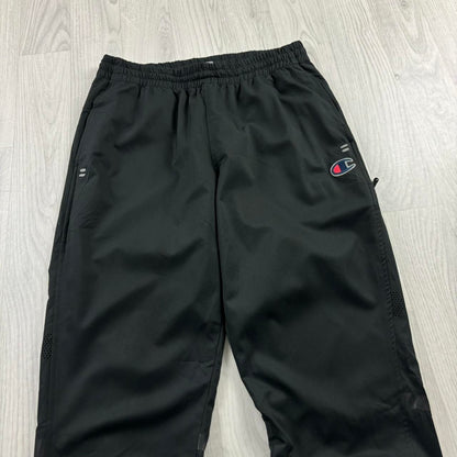 VINTAGE Y2K CHAMPION BAGGY TRACKSUIT BOTTOMS BLACK