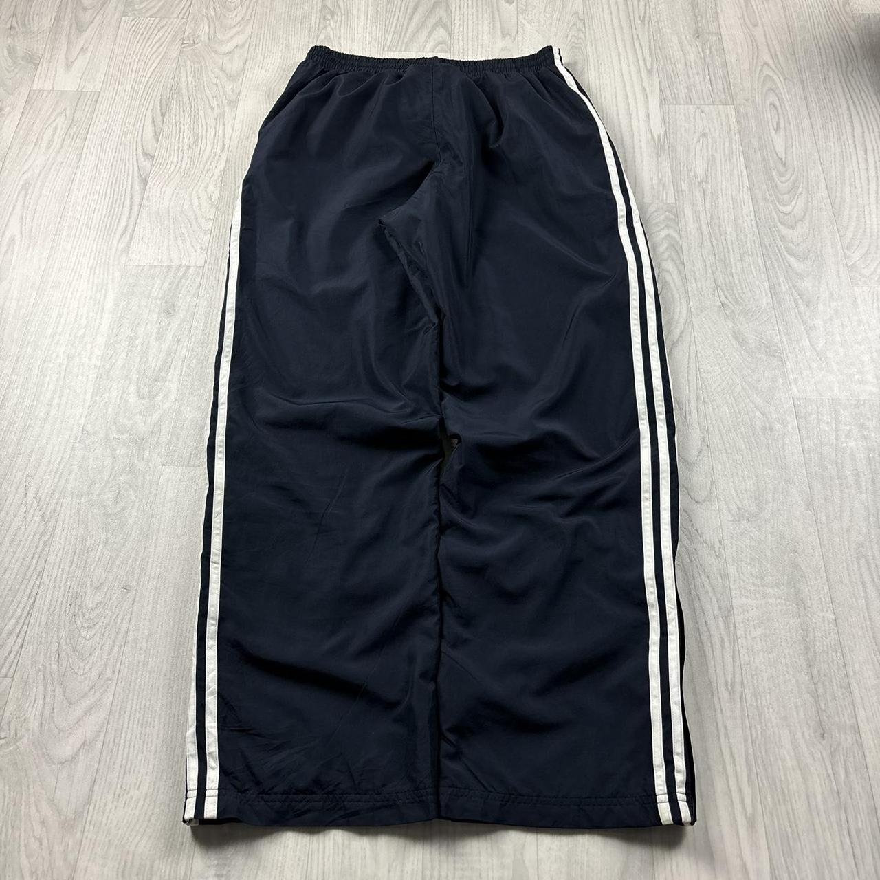 VINTAGE Y2K ADIDAS BAGGY TRACKSUIT BOTTOMS NAVY