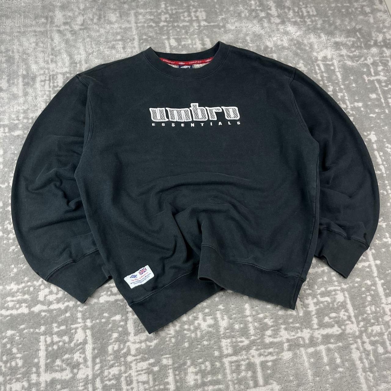 VINTAGE Y2K UMBRO SPELL OUT BOXY SWEATSHIRT BLACK