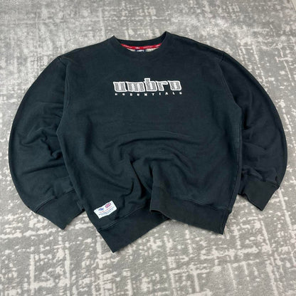 VINTAGE Y2K UMBRO SPELL OUT BOXY SWEATSHIRT BLACK