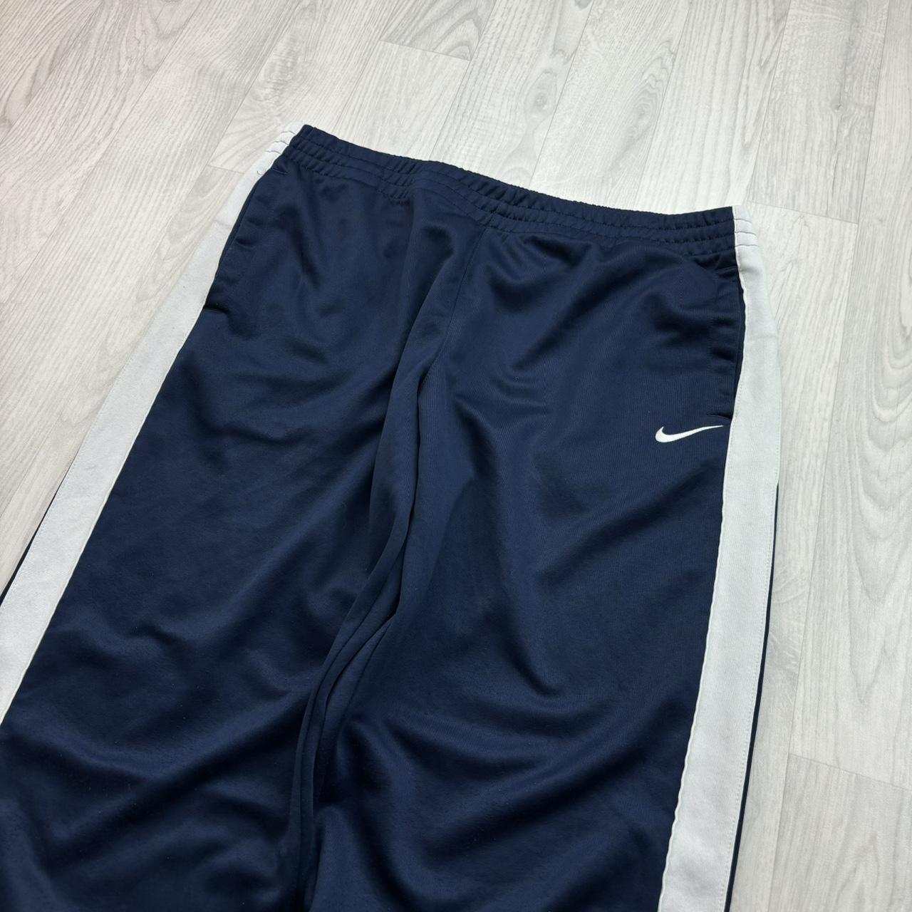 VINTAGE Y2K NIKE WIDE LEG TRACKSUIT BOTTOMS NAVY