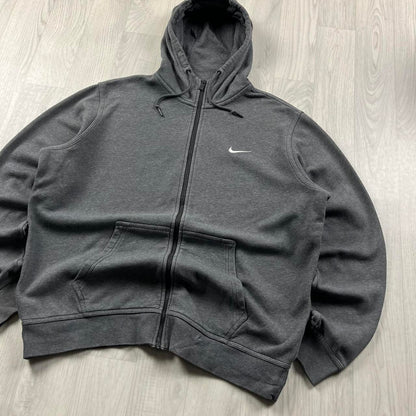 VINTAGE Y2K NIKE ZIP HOODIE GREY