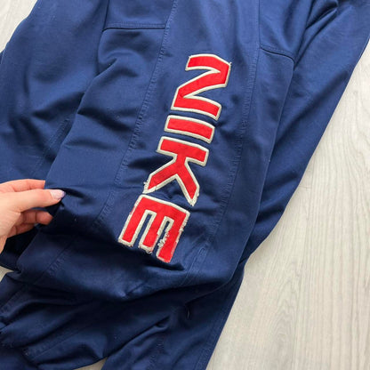 VINTAGE 90s NIKE WINDBREAKER TRACK JACKET NAVY