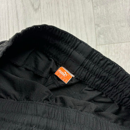 VINTAGE Y2K PUMA LOW RISE TECHNICAL TRACKSUIT BOTTOMS BLACK