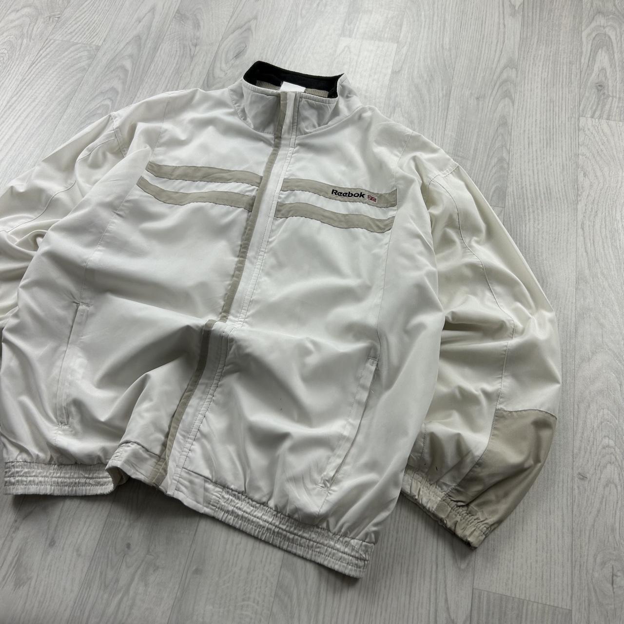 VINTAGE Y2K REEBOK LIGHTWEIGHT TRACK JACKET WHITE