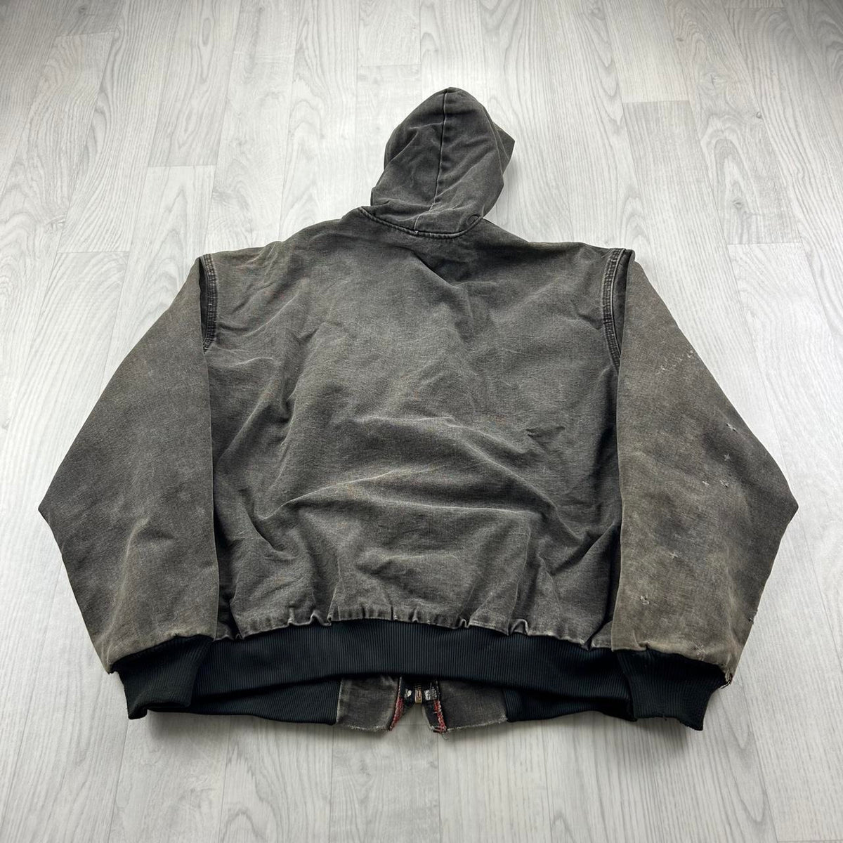 VINTAGE 90s WEAR GUARD WORKWEAR BOMBER JACKET GREY / BROWN
