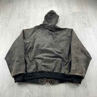 VINTAGE 90s WEAR GUARD WORKWEAR BOMBER JACKET GREY / BROWN