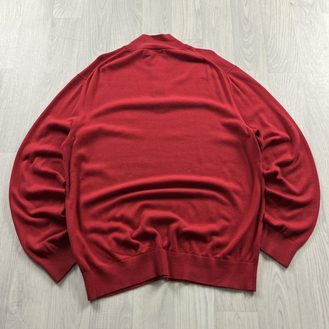 VINTAGE Y2K NAUTICA QUARTER ZIP KNITTED JUMPER RED