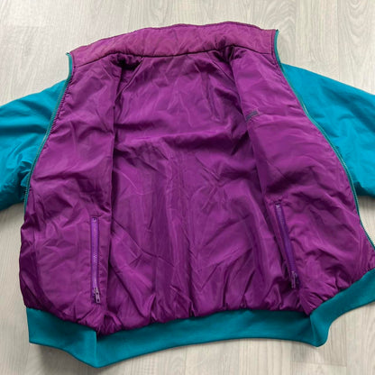 VINTAGE 00s COLUMBIA REVERSIBLE PADDED JACKET PURPLE BLUE