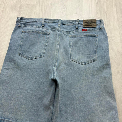 VINTAGE 00s WRANGLER BAGGY LOOSE JORTS LIGHT BLUE