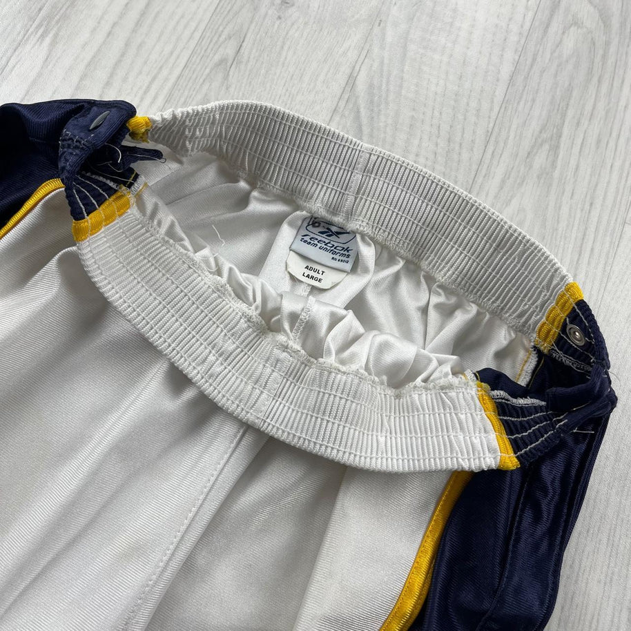 VINTAGE Y2K REEBOK BAGGY POPPER TRACKSUIT BOTTOMS WHITE