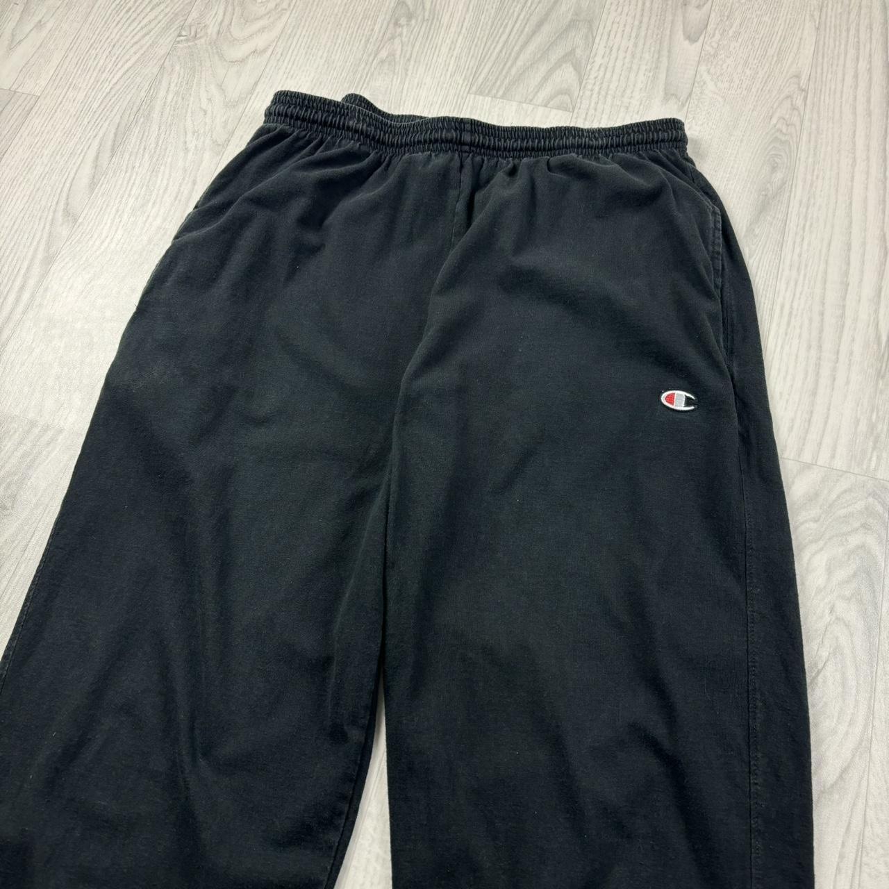 VINTAGE 00s CHAMPION BAGGY LIGHTWEIGHT SWEATPANTS BLACK