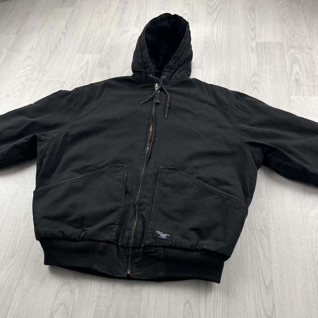 VINTAGE Y2K WALLS HOODED WORKWEAR BOMBER JACKET BLACK
