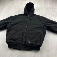 VINTAGE Y2K WALLS HOODED WORKWEAR BOMBER JACKET BLACK