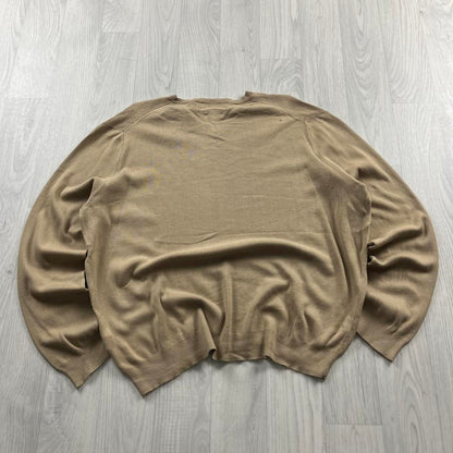 VINTAGE Y2K POLO RALPH LAUREN KNITTED JUMPER BEIGE