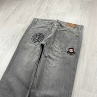 VINTAGE Y2K ELEMENT STRAIGHT LEG JEANS GREY