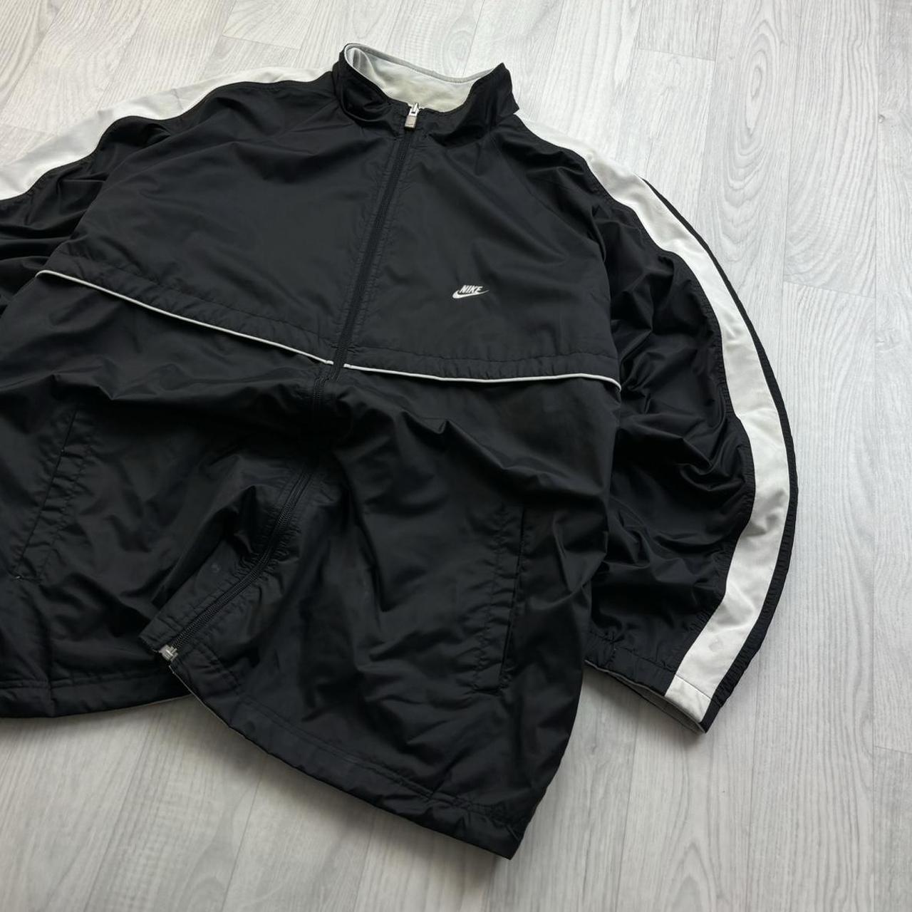 VINTAGE Y2K NIKE REVERSIBLE WINDBREAKER TRACKSUIT JACKET BLACK