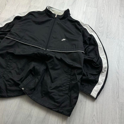 VINTAGE Y2K NIKE REVERSIBLE WINDBREAKER TRACKSUIT JACKET BLACK