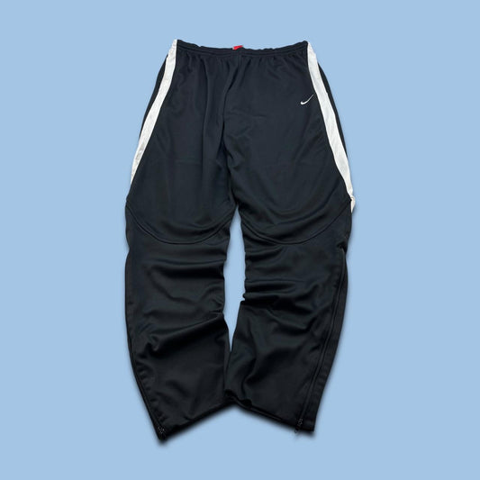 VINTAGE Y2K NIKE TEAM LOOSE TRACKSUIT BOTTOMS BLACK