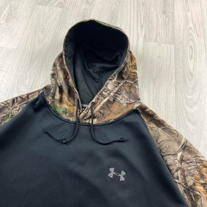 VINTAGE UNDER ARMOUR REALTREE HOODIE CAMO BLACK