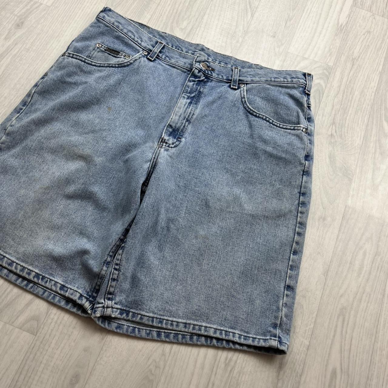 VINTAGE Y2K LEE BAGGY JORTS LIGHT BLUE