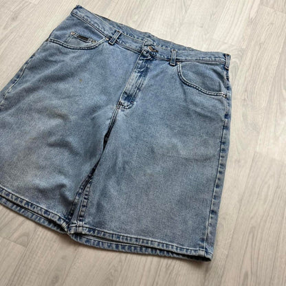 VINTAGE Y2K LEE BAGGY JORTS LIGHT BLUE