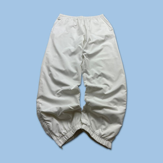 VINTAGE Y2K LACOSTE BAGGY TRACKSUIT BOTTOMS WHITE