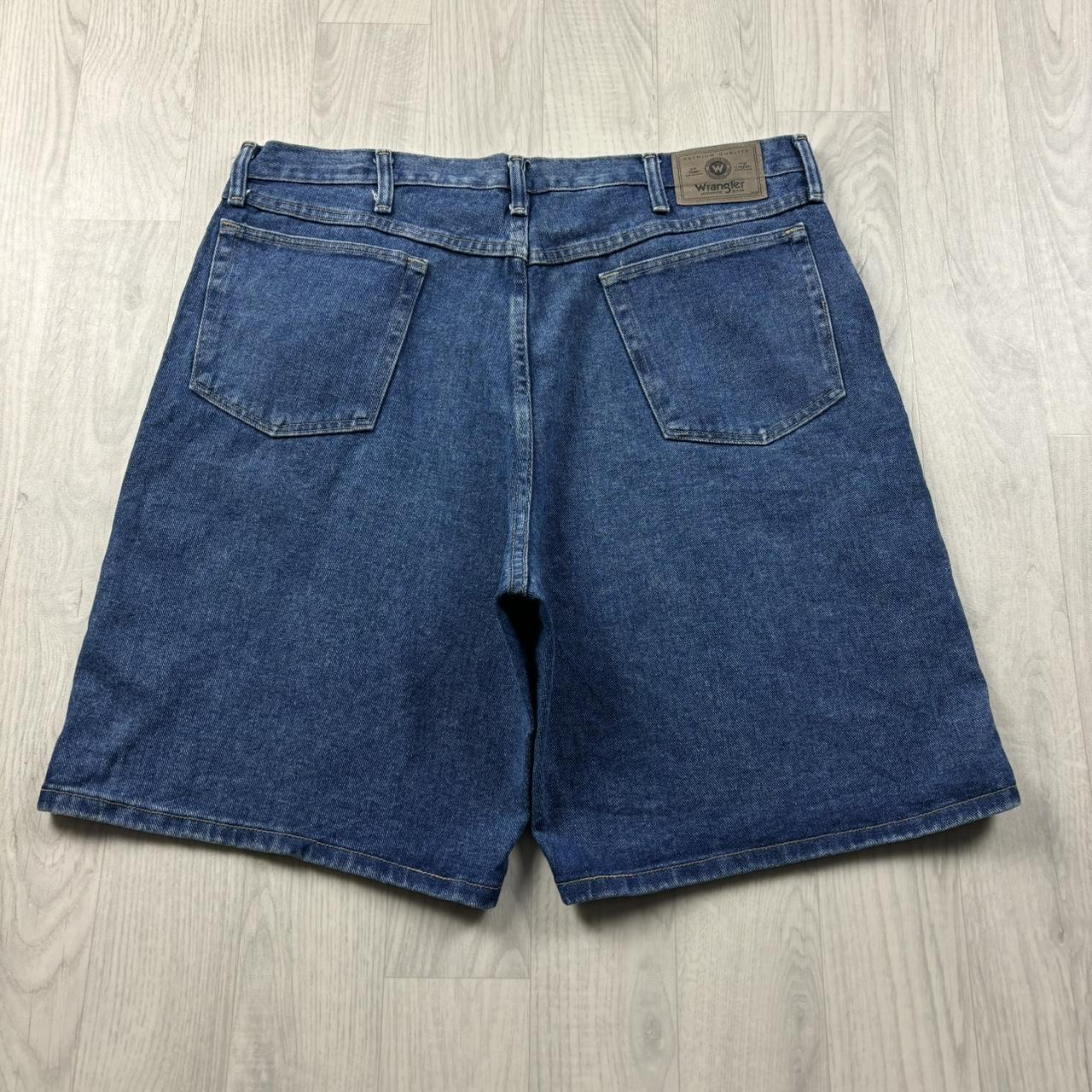 VINTAGE 00s WRANGLER BAGGY LOOSE CARPENTER JORTS NAVY BLUE