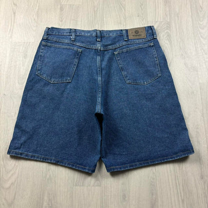 VINTAGE 00s WRANGLER BAGGY LOOSE CARPENTER JORTS NAVY BLUE