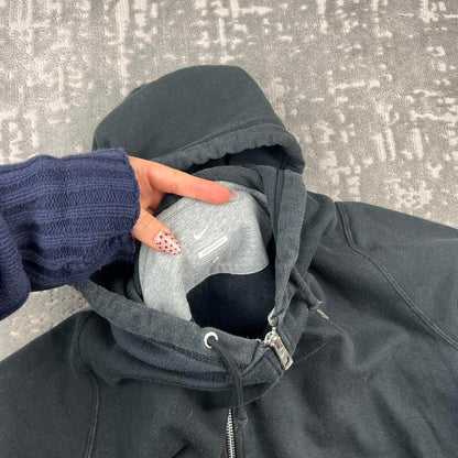 VINTAGE Y2K NIKE ZIP UP HOODIE BLACK