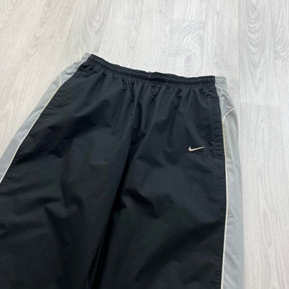 VINTAGE Y2K NIKE WIDE LEG SPORTY TRACKSUIT BOTTOMS BLACK