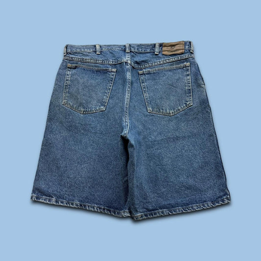 VINTAGE 00s WRANGLER BAGGY LOOSE JORTS BLUE