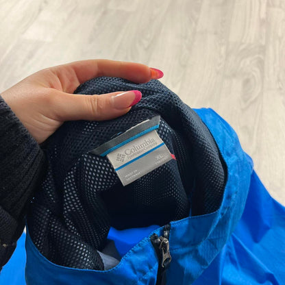 VINTAGE 00s COLUMBIA TECHNICAL HOODED LIGHTWEIGHT JACKET BLUE