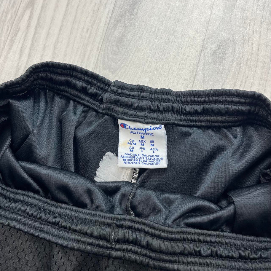 VINTAGE Y2K CHAMPION BAGGY MESH SPORT SHORTS BLACK