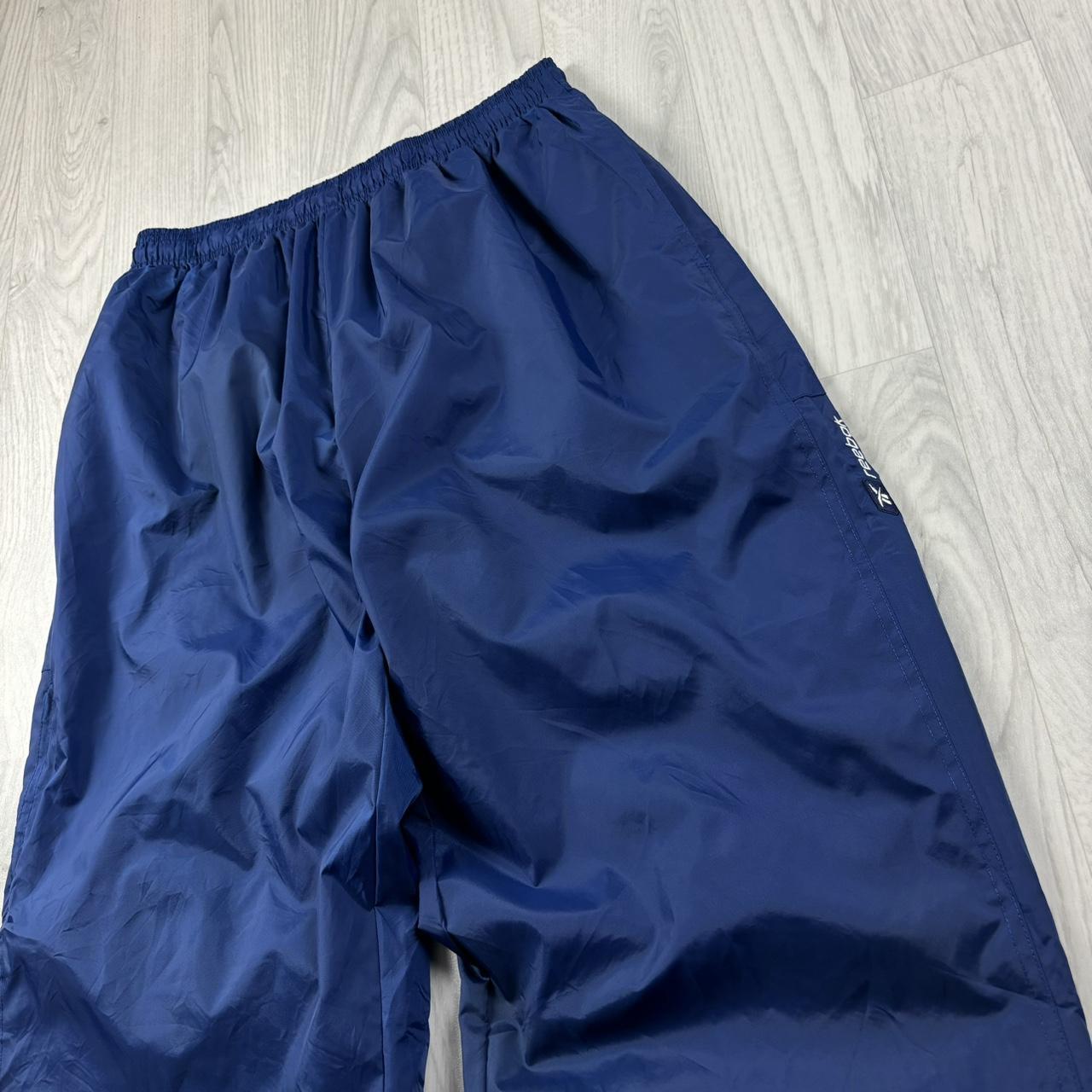 VINTAGE Y2K REEBOK BAGGY TRACKSUIT BOTTOMS BLUE