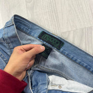 VINTAGE Y2K MECCA EMBROIDERED BAGGY JEANS BLUE