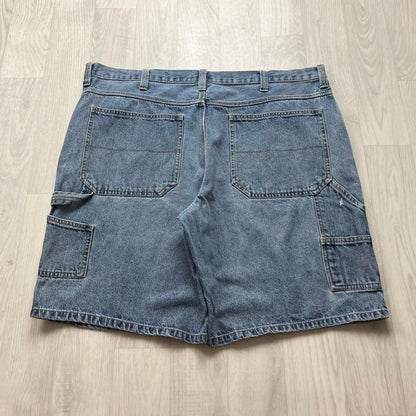 VINTAGE Y2K FADED GLORY BAGGY CARPENTER JORTS BLUE