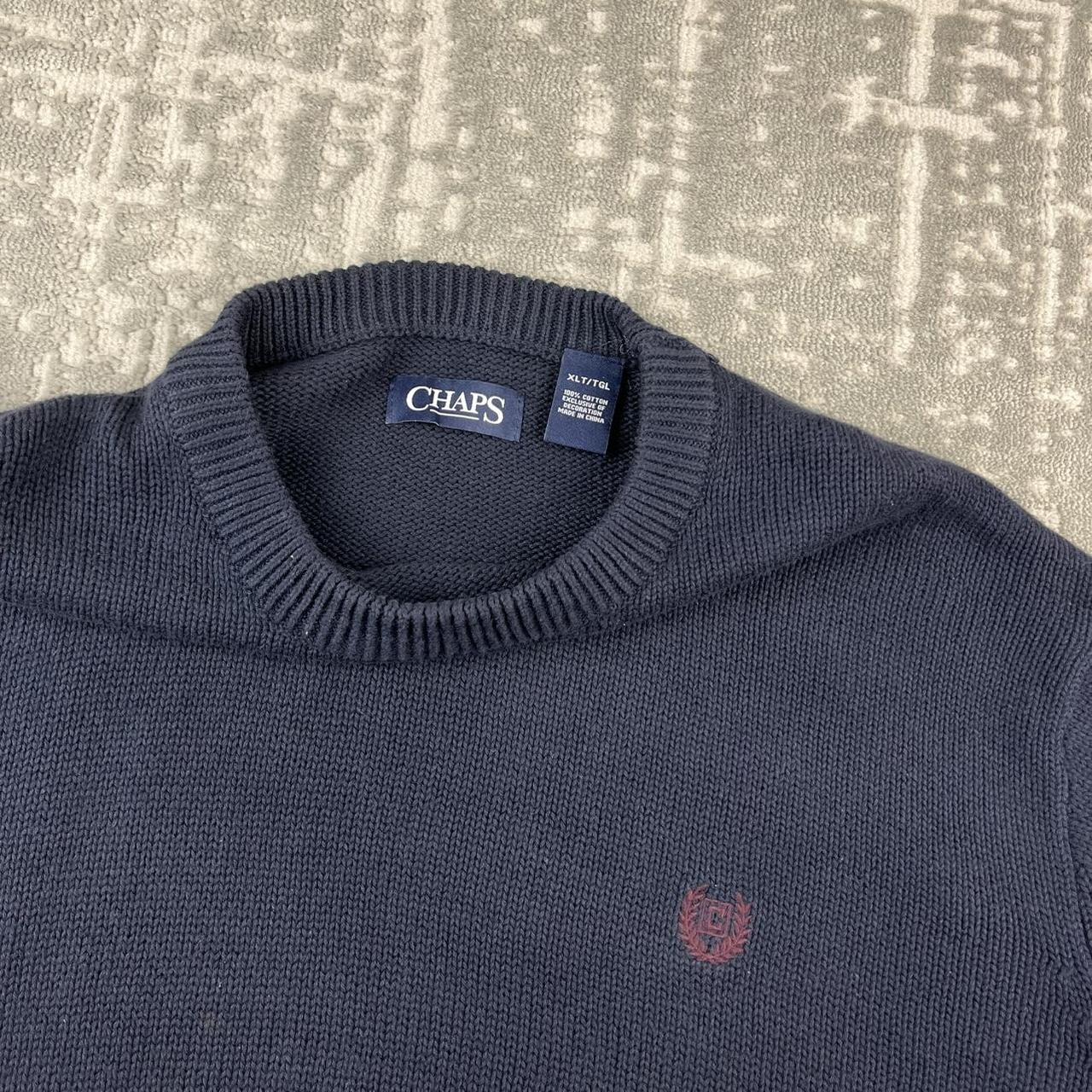 VINTAGE Y2K CHAPS CHUNKY ESSENTIAL KNITTED JUMPER NAVY