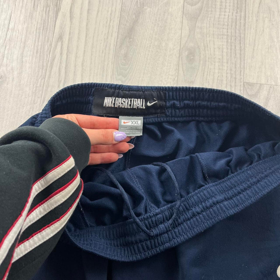 VINTAGE Y2K NIKE BASKETBALL BAGGY TRACKSUIT BOTTOMS NAVY