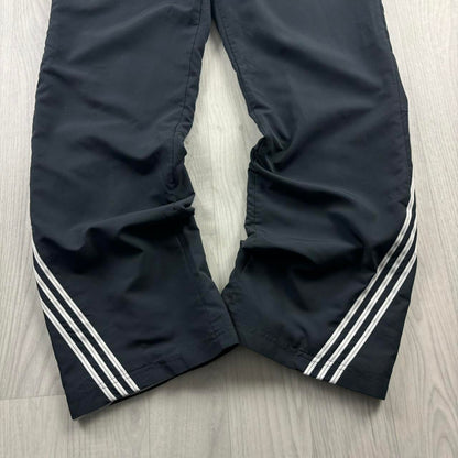 VINTAGE Y2K ADIDAS LOW RISE BAGGY TRACKSUIT BOTTOMS NAVY
