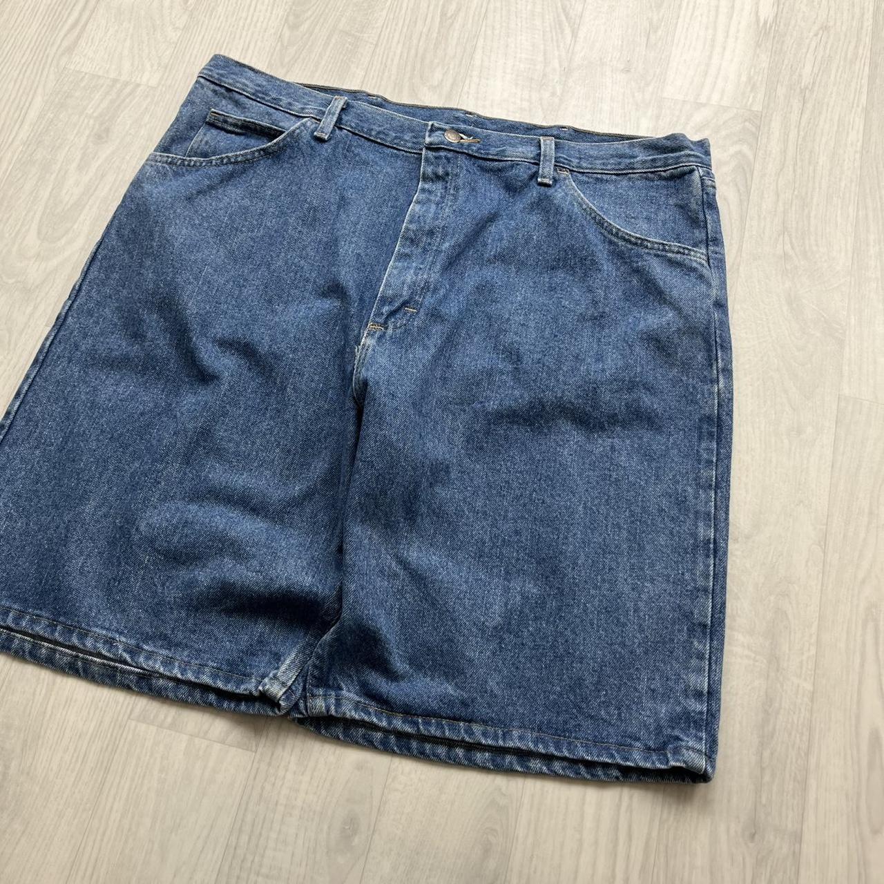 VINTAGE 00s WRANGLER BAGGY LOOSE JORTS BLUE