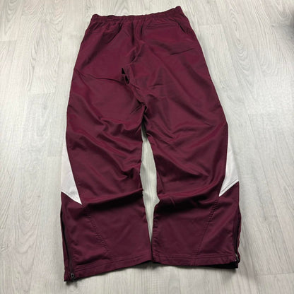 VINTAGE Y2K UNDER ARMOUR BAGGY TRACKSUIT BOTTOMS BURGUNDY